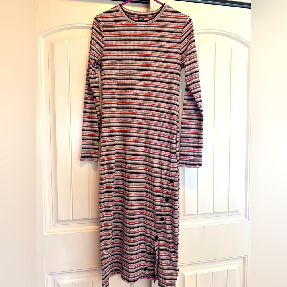 Wild Fable Fall Ribbed Snap Dress